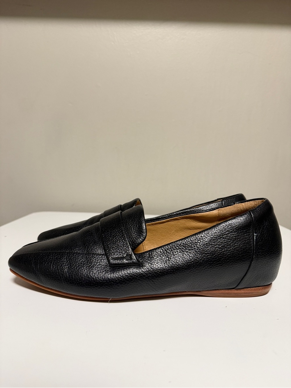 Frankie 4 Designer Black Leather Loafer Shoes Women’s US 10 UK 7.5 EU 41-42